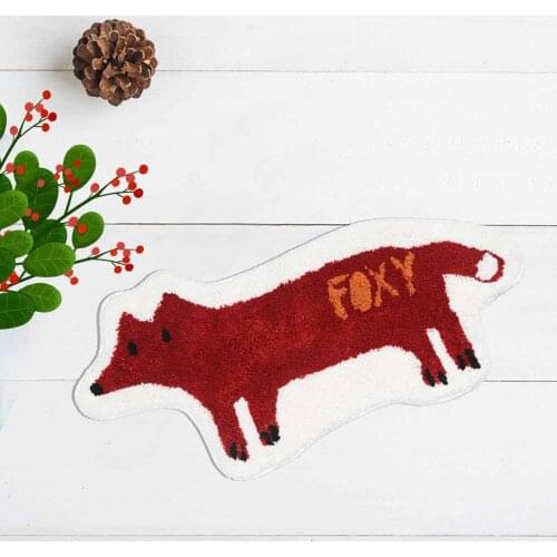 Fox Passion Fruit Printed Kitchen Mat Absorption Dirty-proof Carpet Hallway Doormat Floor Mat Non-slip Water Bathroom bedside