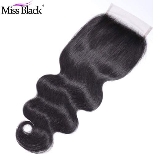 Miss Black 20 22 24 Inch 5x5 4x4 Lace Closure Hair 100% Human Hair Brazilian Body Wave Hair Pre Plucked With Baby Hair