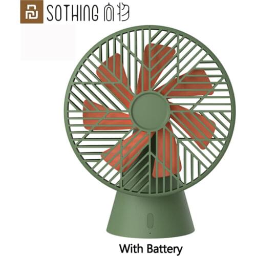 Xiaomi Sothing Desktop Fan Mini Fan Rainforest Version Rechargeable Handheld Removable Super Wind Silent Fan Cooler for Home