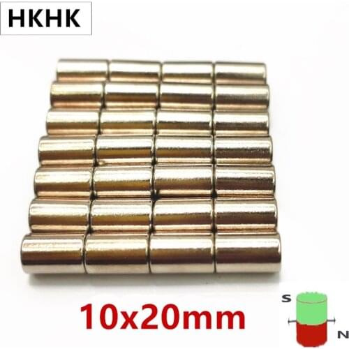 10mm x 20mm Neodymium Magnet 10x20 mm Super Powerful Strong Permanent Magnetic imanes N35 Round NdFeB 10x20 Magnetic standard