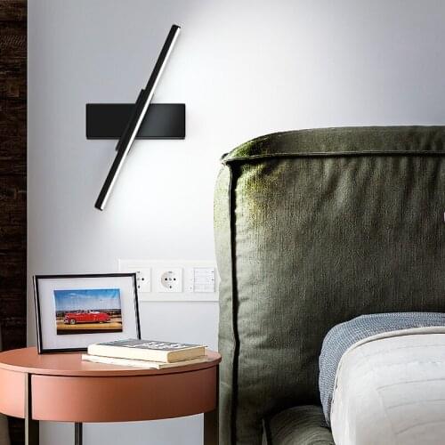 Nordic creative LED wall lamp bedroom bedside lamp stairs aisle living room rotatable wall lamp interior decoration lamps