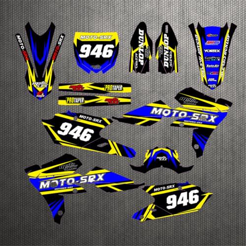 For YAMAHA 250 WRF Motorcycle Personalised Stickers GRAPHICS Backgrounds Decos Kits For YAMAHA WR250F 2015 2016 2017 2018 2019