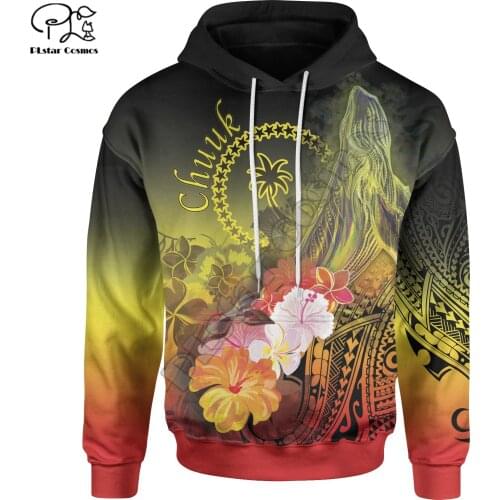 Polynesian Island Chuuk Country Flag Tribal Culture Retro Streetwear Tracksuit Men/Women Pullover 3DPrint Jacket Zip Hoodies A-2