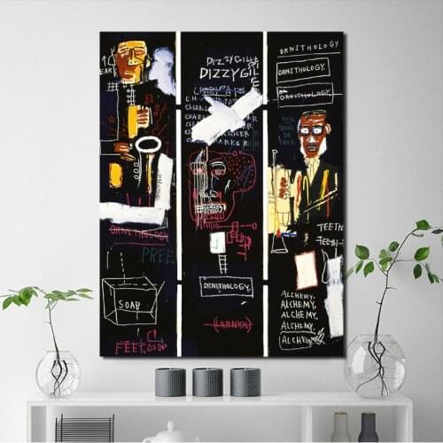 Horn Players By Jean Michel Canvas Painting Print Living Room Home Decor Modern Wall Art Oil Painting Poster Pictures Framework