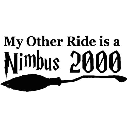 S51171 Various Sizes/Colors Car Stickers Vinyl Decal My Other Ride Is A Nimbus 2000 Decorative Accessories