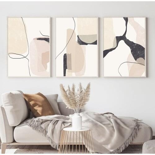 Self-adhesive Wall Stickers Painting Abstract Geometric Poster Pictures Wall Decor Wall Art Posters and Prints Home Decoration