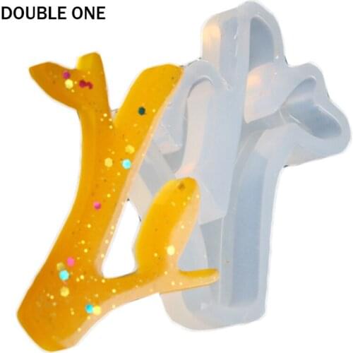 Double One Christmas Gift Jewelry Pendant Making Silicone Molds Crytal Resin Making Tools for DIY