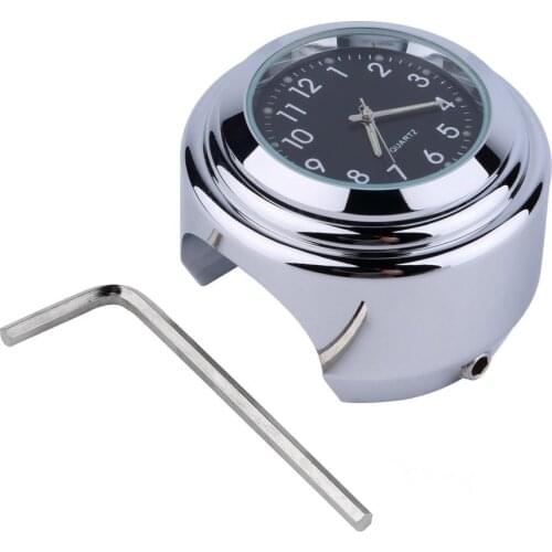 Waterproof Motorcycle Motorbike Handlebar Mount Round Dial Clock Accessory Universal Handlebar Mount Clock
