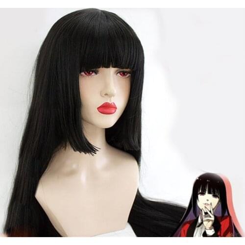 1pcs Anime Kakegurui Jabami Yumeko Long Wig for Women Girl Cosplay Decor Accessories Synthetic Hair Collection New