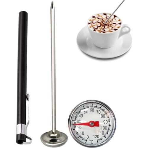 1PCs Stainless Steel Probe Thermometer Instant Read Kitchen Food Cooking Milk Coffee Meat BBQ Safely Household Thermometers