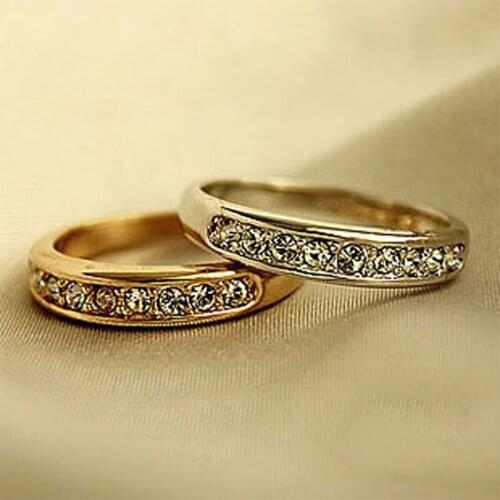 10 piece/lot Crystal Rings Women Girls Gold Silver Cubic Zirconia Rhinestone Knuckle Ring Mid Finger Jewelry Wedding Bands