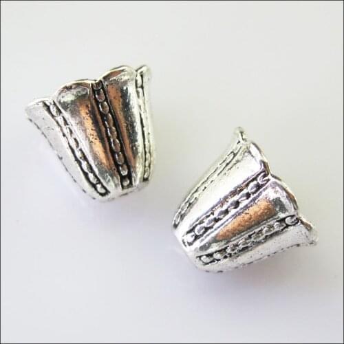16 New Connectors Cone Speaker Tibetan Silver End Bead Caps 12mm