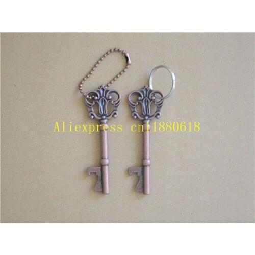 300pcs/lot Fast shipping Wholesale Antique Bronze Skeleton Key Bottle Opener Wedding Favor Bridal Shower Gift