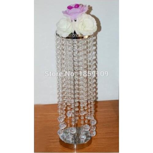 Acrylic Crystal Wedding Centerpiece / Table Centerpiece/22" Tall 6" Wide, 2-Tier, Free Ship, Wedding Chandelier,Wedding Decor