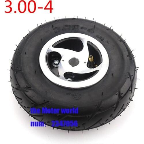 Free shipping 3.00-4 Electric Scooter Front Wheel with Alloy Rim hub and inner tube wheels Gas scooter bike motorcycle
