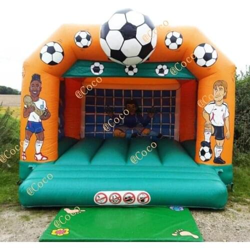 Free air ship to door,good quality inflatable football bouncer sports arena, soccer inflatable bouncing jumper house for party