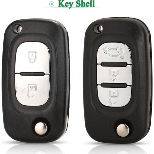Bilchave 2/3 Buttons Smart Remote Car Key Case shell For Renault Fluence Clio MK2 Megane Kangoo Modus Auto With NE73/VA2 Blade