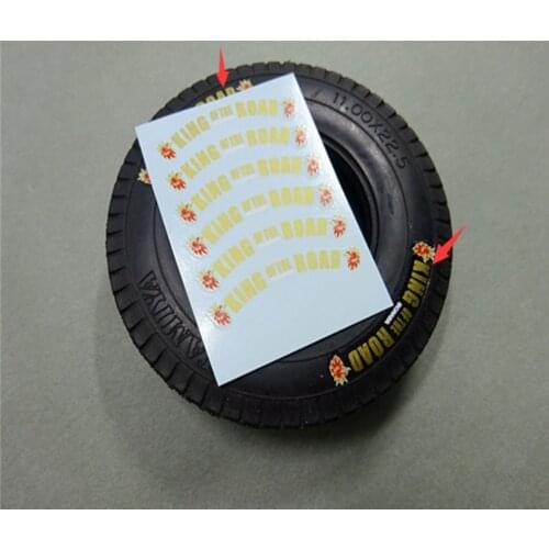 Rc actros truck tires decorative sticker decals for tamiya 1/14 scale rc scania r620 56323 r730 r470 benz 1851 3363 man tgx king