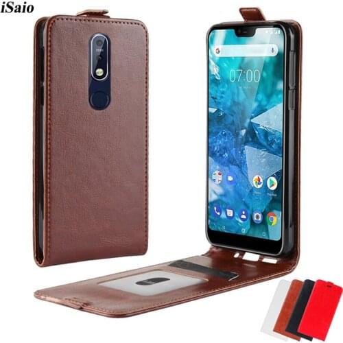 Flip Case for Nokia 7.1 2018 Leather Cover for Nokia 7.1 Plus Phone Case Cover Soft TPU Inner Shell Magnetic with Card Slot