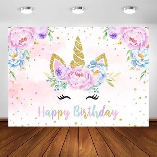 Unicorn Birthday Party Backdrop Unicorn Party Decorations Customize Banner Photo Booth Studio Photography Background Photoshoot
