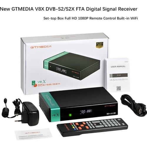 Gtmedia V8X 1080P Full HD DVB-S2/S2X Buil-in Wifi updated from gtmedia V8 NOVA Satellite Receiver Box Gtmedia V8X Glory upgrade