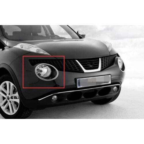 Chrome ABS Car Exterior Front Bumper Head Light Lamp Ring Cover Trim Bezel Styling For Nissan Juke 2010-2014 Accessory