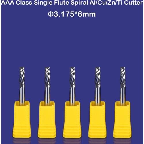 CEL 6mm One Single Flute Import End Milling Cutter for Aluminum Sheet, CNC Router Bits, Carving Tools, Cutting Cu, Zn