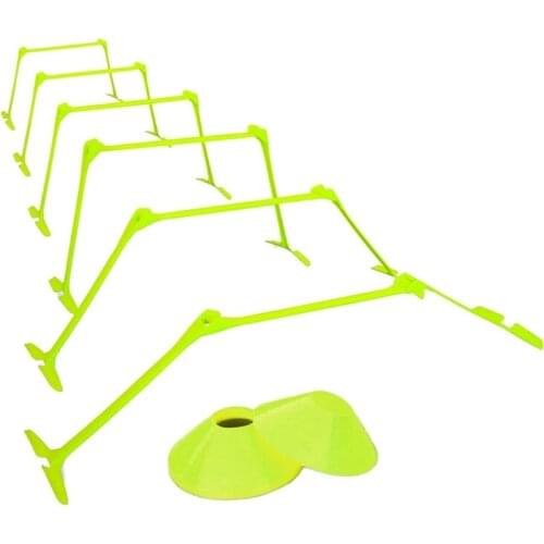 Adjustable Hurdles and Cone Set Agility Hurdles Disc Cones for Soccer Sports Plyometric Speed Training
