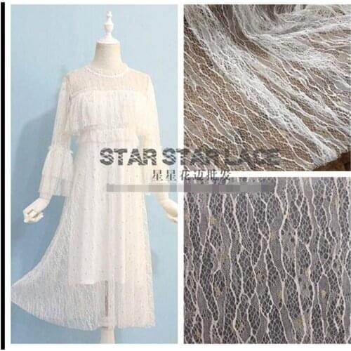 Original wave magic color with gold lace embroidery mesh dress wedding dress designer lace cloth