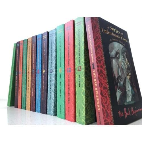 8-15 year 13book/setA Series of Unfortunate Events Children English Enlightenment picture books Children Fantasy adventure novel