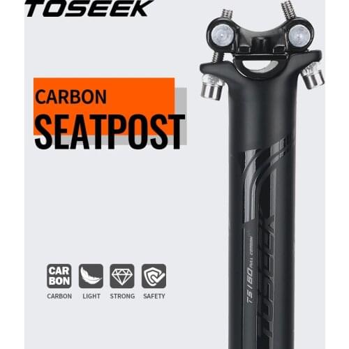 NEW TOSEEK Black UD Matte Full Carbon Fiber MTB Road Bicycle Seatpost Bike Seat Post Cycling Parts 27.2/30.8/31.6 x 350/400mm