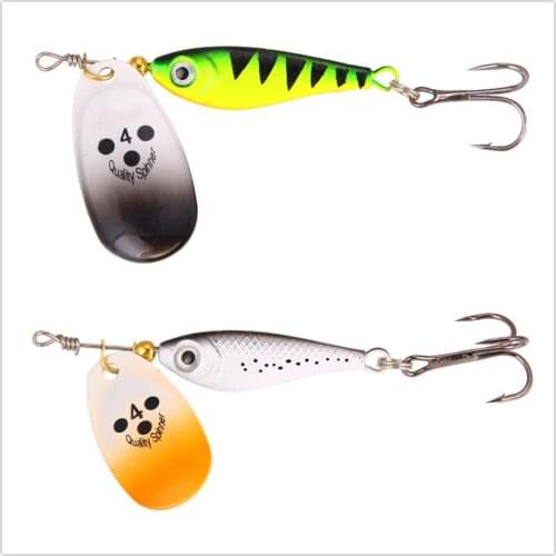 1PCS Fishing Lures Rotating Metal Spinner VIB Hard Bait Sequins 11g15g20g Iscas Artificial 3D Eyes Carp Bass Pike Fishing Tackle
