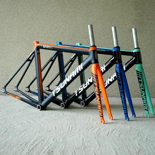 TSUNAMI SNM300 Fixed Gear Frame 700c Aluminum alloy Single speed Fixie Bike frame 52cm 54cm include headset Seatposts Clamps
