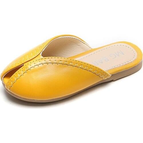 Girls' slippers 2021 summer fashion indoor soft bottom Bathroom home parent child cute little princess girl Baotou sandals