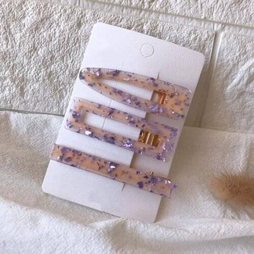 Three-piece Hairpin Net Red Candy Color Bangs Clip Japanese Headdress Girl Simple Hairpin Cute Side Clip Duckbill Clip