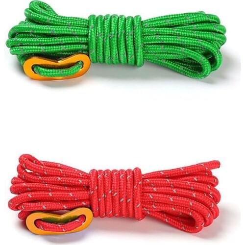 Reflective With Hooks Wind Rope Luminous Paracord Ropes Camping Tent Durable Freely Adjustable Outdoor Sports Camping