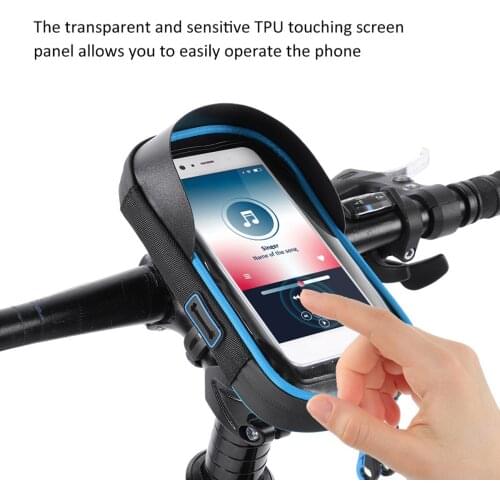 Waterproof 6.0 inch Bicycle Cell Phone Holder Motorcycle Handlebar Bag Case Bike Mobile Phone Cycling Cellphone Bracket Bag