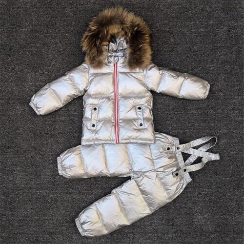 Winter Childrens Clothing Sets Warm Down Baby Boy Snow Suits Waterproof Sport Toddler Girls Ski Outfits Outdoor Kids Clothes