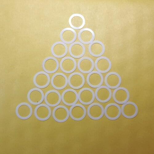 100pcs M9 M10 M11 Polyester nylon insulating plastic washer gasket thickness high temperature Thickness 0.1/0.2/0.25/0.3/0.5mm