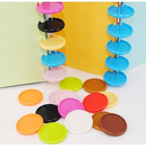 11pcs Colorful 35mm Mushroom Notebook Binder Ring Planner Discs Expander Ring Binding Buckle Planner Accessories Office Supplies