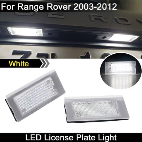 2Pcs For Land Rover Range Rover 2003 2004 2005 2006 2007 2008 2009 2010 2011 2012 LED License Plate Light Number Plate Lamp