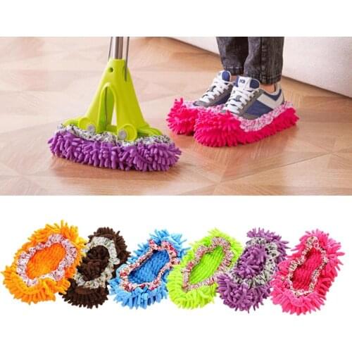 2pcs Floor Mopping Shoe Cover Floor Mopper Slipper Home Floor Cleaner Cleaning Reusable Floor Mopping Shoe Cover