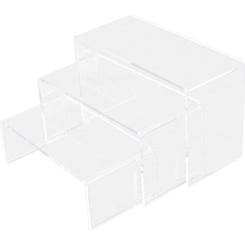 3 Tier Acrylic Clear Display Stand Riser Showcase Jewellery Cosmetics Makeup Collection Display Storage Rack Organiser Holder