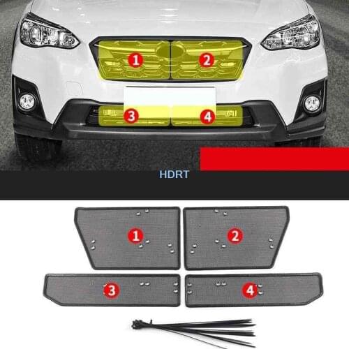For Subaru XV 2018 2019 2020 Accessories 4pcs Front Grille Insect Net Screening Insert Mesh Decoration Covers Car Styling