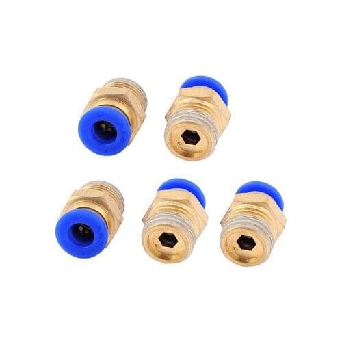 5pcs 1/4BSP Male to 6mm OD Push In Tube Quick Release Air Pneumatic Fitting