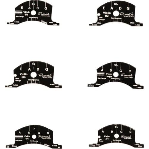 6pcs Violin Bridge Multifunctional Mold Template Repair 1-2 3-4 4-4 Violins