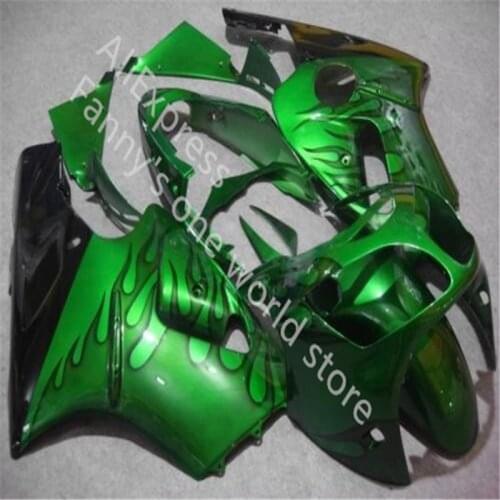 ABS njection mold For KAWASAKI NINJA ZX 12R 00-01 ZX 12 R ZX12R 00 01 ZX-12R 2000 2001 green black green flames Fairing kit