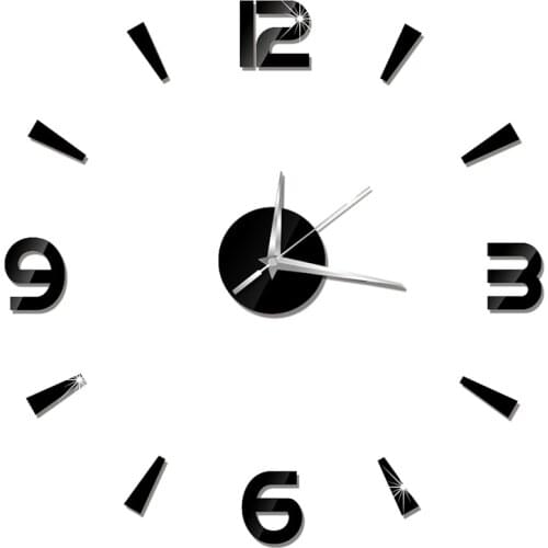 DIY Acrylic Mirror Wall Clock Big Quartz Watch Still Life Modern Clocks Living Room Home Decoration 3d Stickers