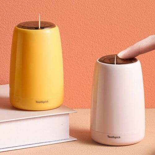 Automatic Toothpick Holder Container ABS Household Table Toothpick Storage Box Toothpick Dispenser Popular