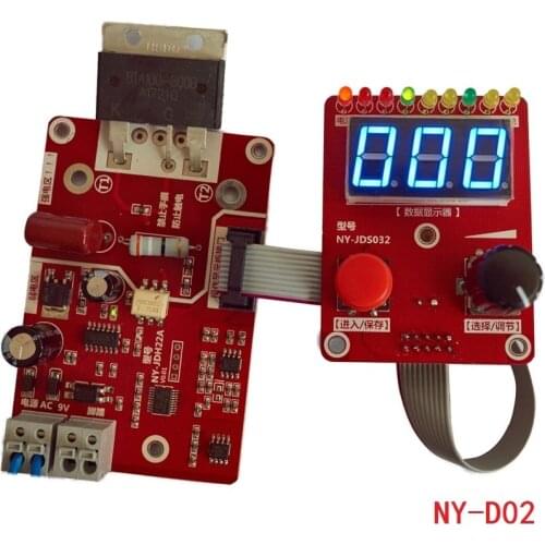NY-D02 Double pulse Spot welding machine encoder Time Digit Module Control Panel Plate adjustable current Controller